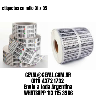 etiquetas en rollo 31 x 35