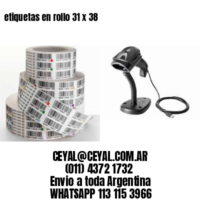 etiquetas en rollo 31 x 38
