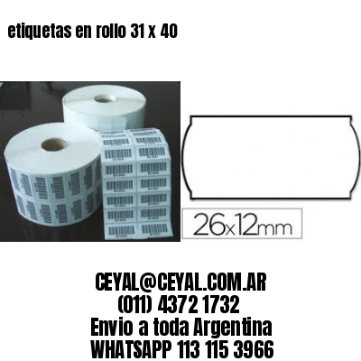 etiquetas en rollo 31 x 40