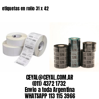 etiquetas en rollo 31 x 42