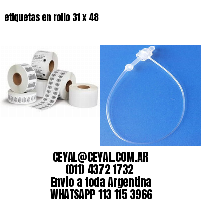 etiquetas en rollo 31 x 48