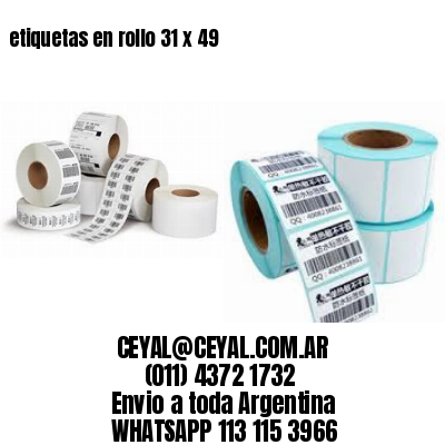etiquetas en rollo 31 x 49