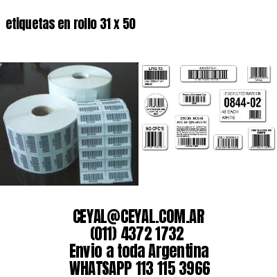 etiquetas en rollo 31 x 50