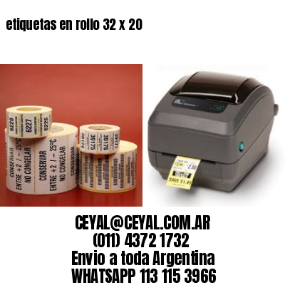 etiquetas en rollo 32 x 20