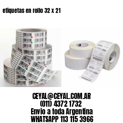 etiquetas en rollo 32 x 21
