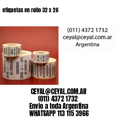etiquetas en rollo 32 x 26