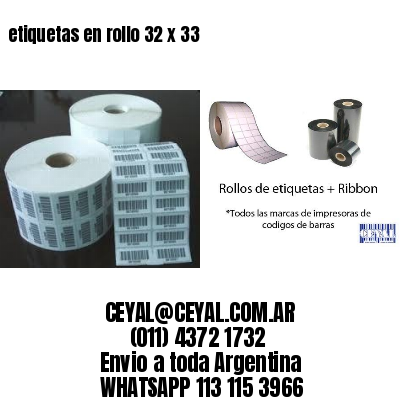 etiquetas en rollo 32 x 33