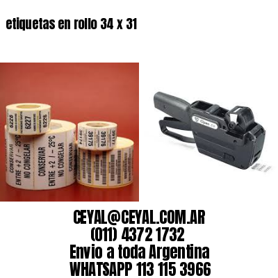 etiquetas en rollo 34 x 31