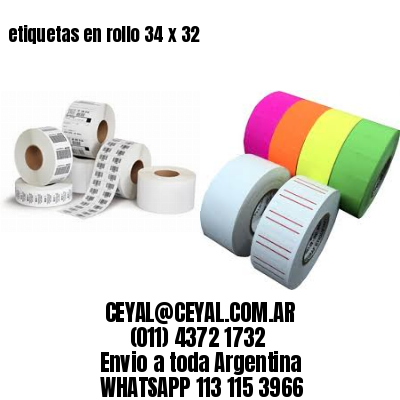 etiquetas en rollo 34 x 32