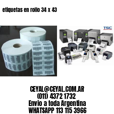 etiquetas en rollo 34 x 43