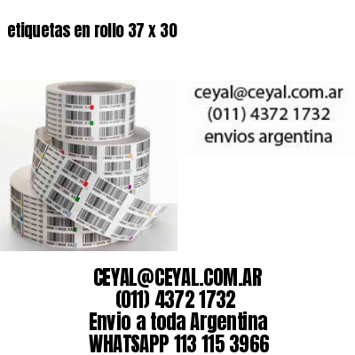 etiquetas en rollo 37 x 30