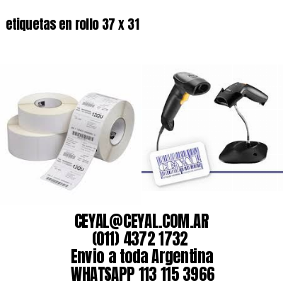 etiquetas en rollo 37 x 31