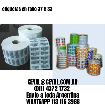 etiquetas en rollo 37 x 33