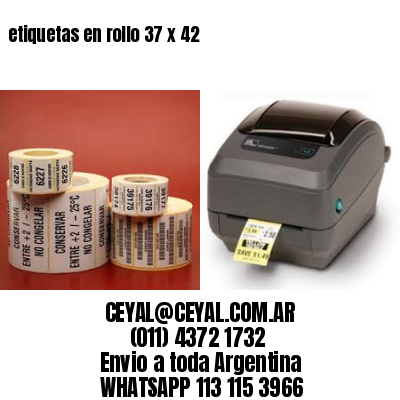 etiquetas en rollo 37 x 42