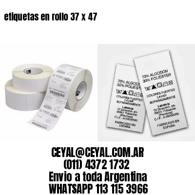 etiquetas en rollo 37 x 47