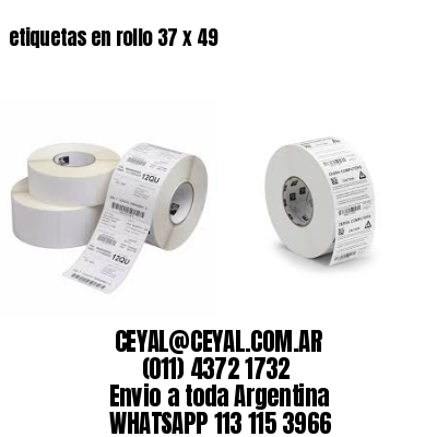 etiquetas en rollo 37 x 49