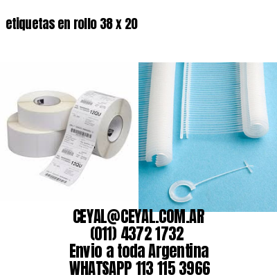 etiquetas en rollo 38 x 20