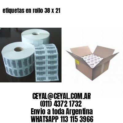 etiquetas en rollo 38 x 21