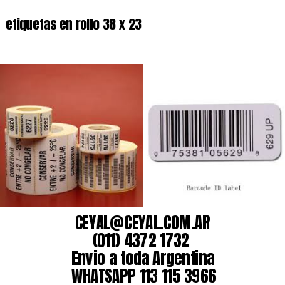 etiquetas en rollo 38 x 23