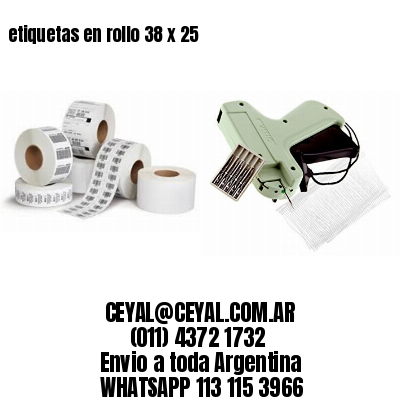 etiquetas en rollo 38 x 25