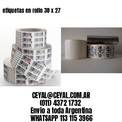 etiquetas en rollo 38 x 27