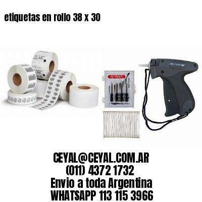 etiquetas en rollo 38 x 30