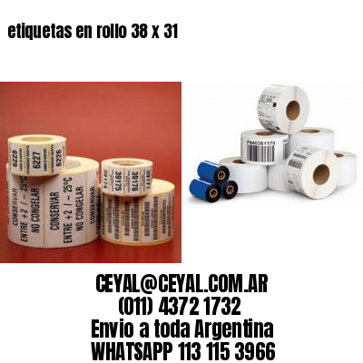 etiquetas en rollo 38 x 31