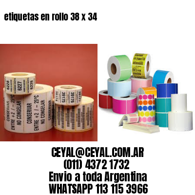 etiquetas en rollo 38 x 34