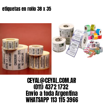 etiquetas en rollo 38 x 35
