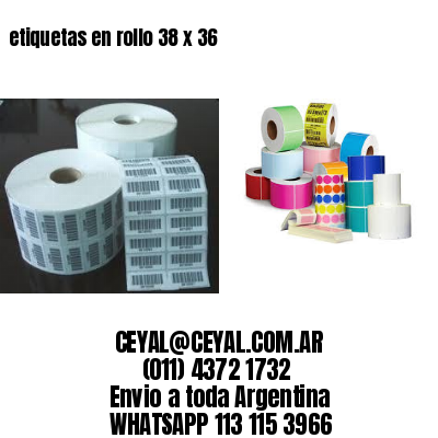 etiquetas en rollo 38 x 36