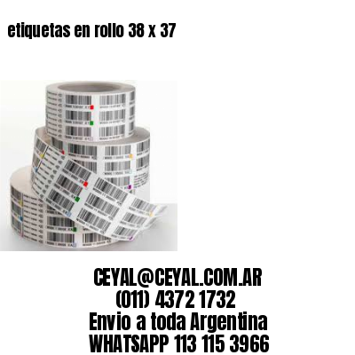 etiquetas en rollo 38 x 37