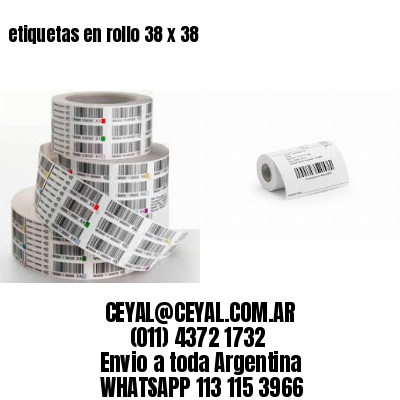 etiquetas en rollo 38 x 38