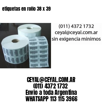 etiquetas en rollo 38 x 39
