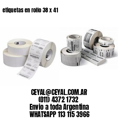 etiquetas en rollo 38 x 41