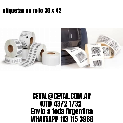 etiquetas en rollo 38 x 42