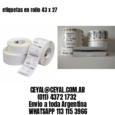 etiquetas en rollo 43 x 27