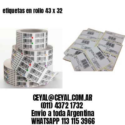 etiquetas en rollo 43 x 32