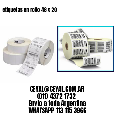 etiquetas en rollo 48 x 20