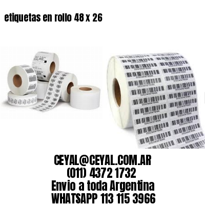 etiquetas en rollo 48 x 26