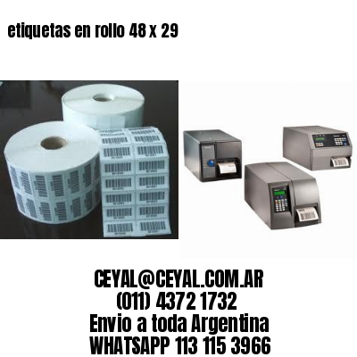 etiquetas en rollo 48 x 29