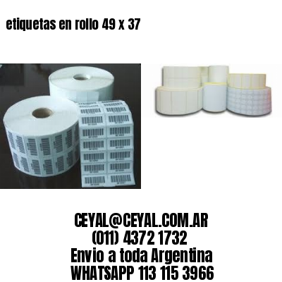 etiquetas en rollo 49 x 37