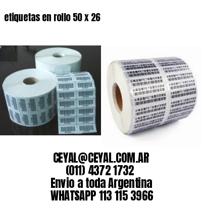 etiquetas en rollo 50 x 26