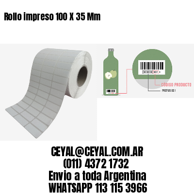 Rollo impreso 100 X 35 Mm