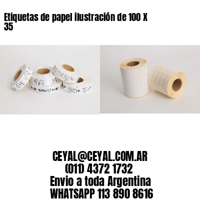 Etiquetas de papel ilustración de 100 X 35