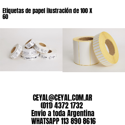Etiquetas de papel ilustración de 100 X 60
