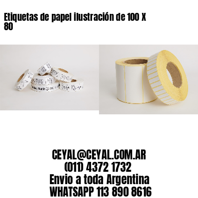 Etiquetas de papel ilustración de 100 X 80