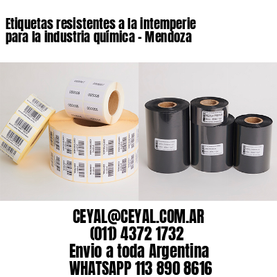 Etiquetas resistentes a la intemperie para la industria química - Mendoza