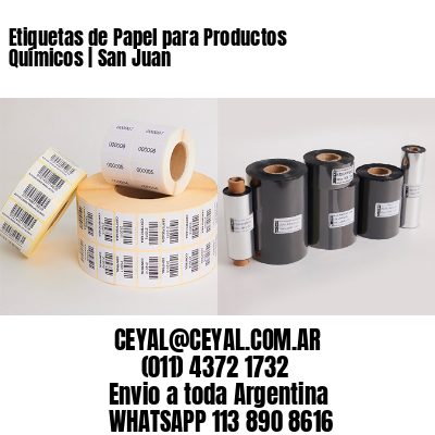 Etiquetas de Papel para Productos Químicos | San Juan