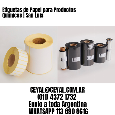 Etiquetas de Papel para Productos Químicos | San Luis