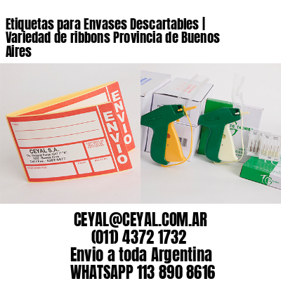 Etiquetas para Envases Descartables | Variedad de ribbons Provincia de Buenos Aires